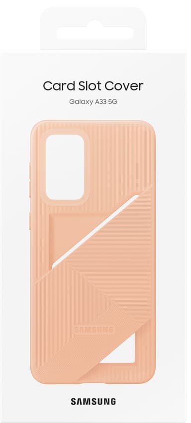 Samsung Galaxy A33 fodral med kortfack (persika)
