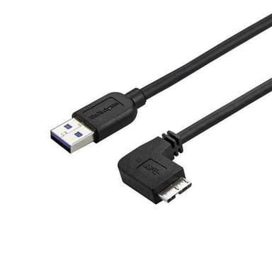 StarTech.com Smal Micro USB 3.0-kabel - M/M - högervinklad Micro USB -