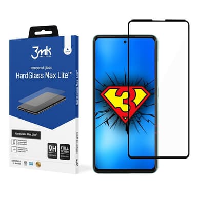 3MK HardGlass Max Lite för Samsung Galaxy A52 4G/5G A52s 5G, svart