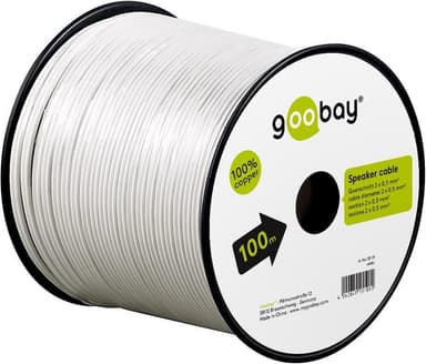 Goobay Högtalarkabel vit CU