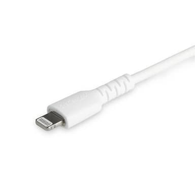 StarTech.com 2m tålig, vitt USB-C till Blixtkabel - Hård, tålig aramif