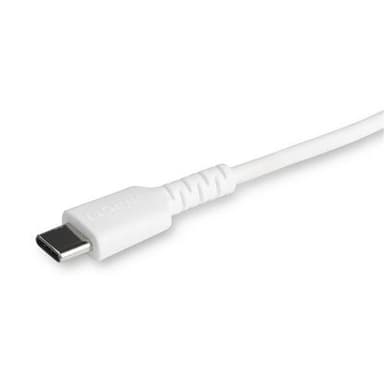 StarTech.com 2m tålig, vitt USB-C till Blixtkabel - Hård, tålig aramif