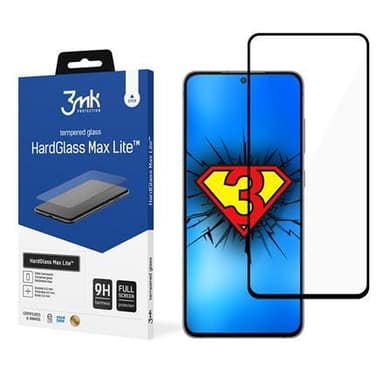 3MK HardGlass Max Lite Samsung, Galaxy S21 FE, Härdat glas, Svart, Kla