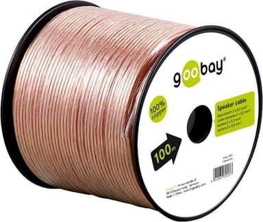 Goobay Högtalarkabel transparent CU