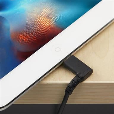 StarTech.com 2m tålig USB-A till Blixtkabel - svart 90° högervinkad, r