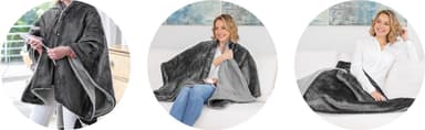 Medisana 3in1 Uppvärmd filt Filt HB 677 Fleece, Grå
