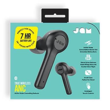 Jam Earbuds TWS ANC Trådlöst in-ear, Bluetooth, svart