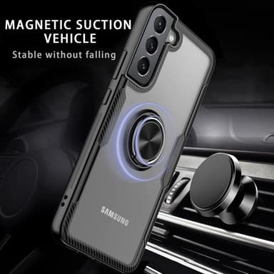 Samsung Galaxy S22 5G Hybrid skal med Finger Ring - Svart