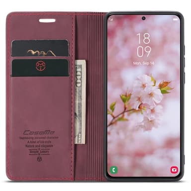CASEME Plånboksfodral Samsung Galaxy S22 - Röd