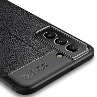 Samsung Galaxy S22 TPU skal Litchi Texture - Svart
