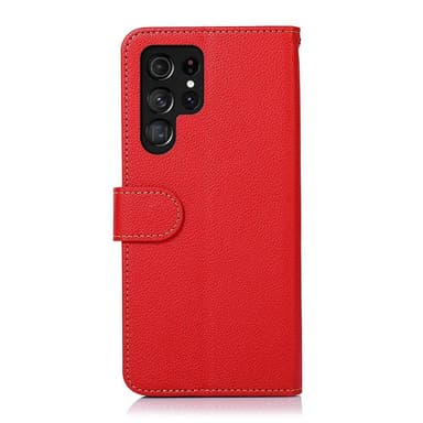 KHAZNEH Samsung Galaxy S22 Ultra Plånboksfodral - Röd/Svart