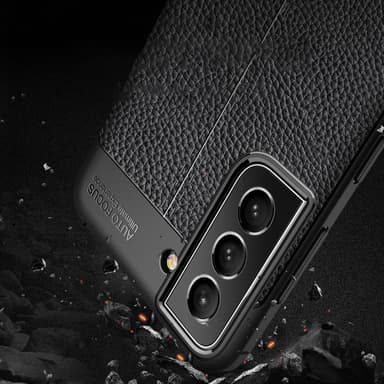 Samsung Galaxy S22 TPU skal Litchi Texture - Svart