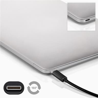 Goobay USB-C™-DisplayPort™ adapterkabel 4K 60 Hz, 1,20 m, svart