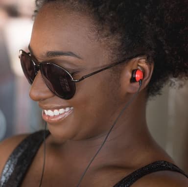 Koss Plug In-ear, 3,5 mm, Röd, Brusreducerande,