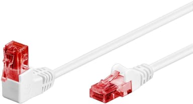 Goobay Patchkabel CAT 6, 1x 90° vinklad, U/UTP, vit