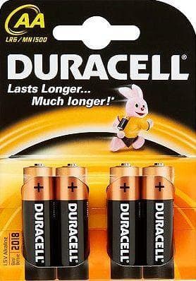Duracell AA/LR6, Alkaline Basic MN1500, 4 st