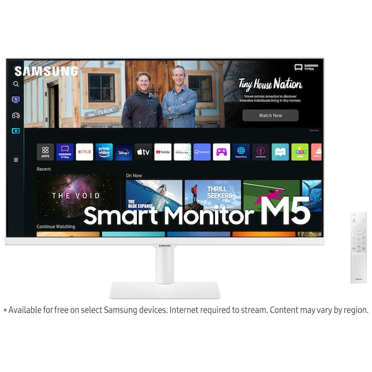 Samsung Smart Monitor M5 27" bildskärm (vit)