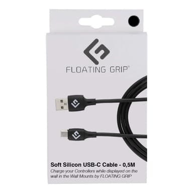 FLOATING GRIP 0,5M SILICONE USB-C CABLE (BLACK)