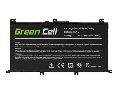 Green Cell batteri 357F9 till Dell Inspiron 15 5576 5577 7557 7559
