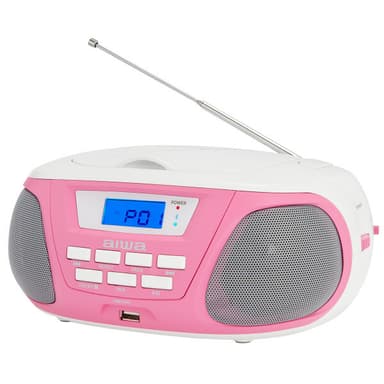 AIWA Mini Boomblaster FM - CD - Bluetooth - USB - Rosa