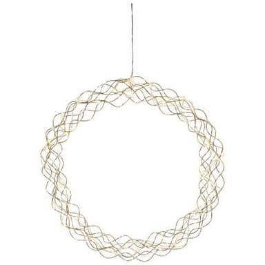 Hängande dekoration/ljusslinga curly - led - ø45cm - mässing - star trading