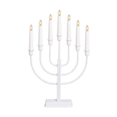 Ljusstake/elljusstake kristina - 31x47cm - vit - star trading