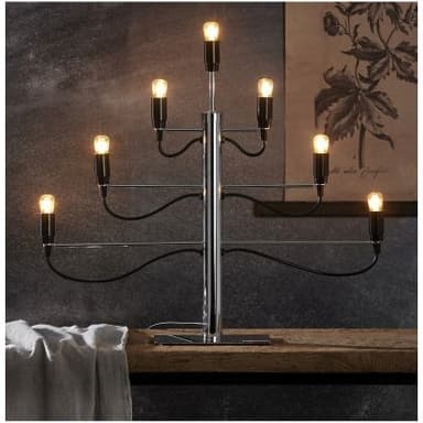 Ljusstake/elljusstake - 60x52cm - milano - krom - star trading