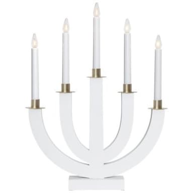 Ljusstake/elljusstake eli - 37x47cm - vit/guld - star trading
