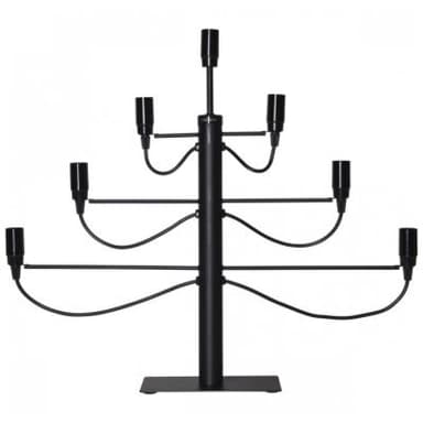 Ljusstake/elljusstake - 60x52cm - milano - svart - star trading