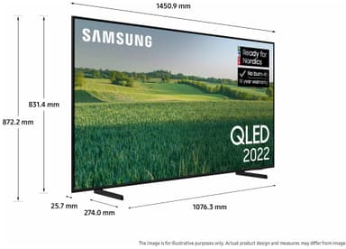 Samsung 65" Q60B 4K QLED Smart TV (2022, Calman-kalibrerad)