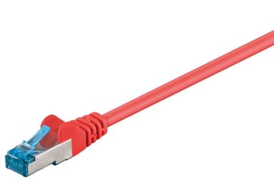 Goobay Patchkabel CAT 6A, S/FTP (PiMF), röd, 1 m