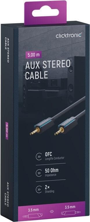 3,5 mm AUX-kabel, stereo