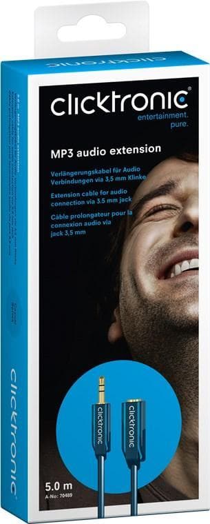 3,5 mm AUX-förlängningskabel, stereo