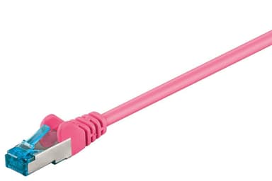 Goobay Patchkabel CAT 6A, S/FTP (PiMF), magenta, 1,5 m