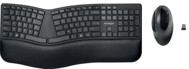 Kensington Pro Fit Ergo trådlöst tangentbord + mus paket (Pan Nordic)