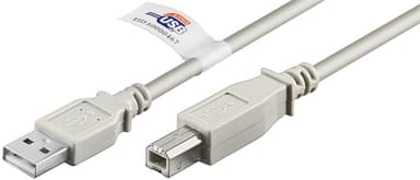 Goobay USB 2.0 höghastighetskabel med USB-certifikat, grå