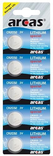 Arcas CR2032, litium, 5 st