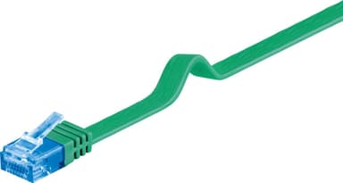 Goobay CAT 6A platt patchkabel, U/UTP, grön