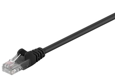 Goobay Patchkabel CAT 5e, U/UTP, svart, 0,25 m