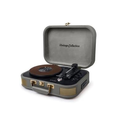 MT-201 BTG Turntable Stereo system BT USB vintage Tope Grey