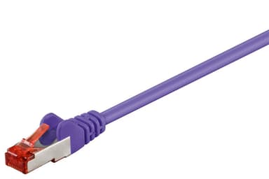 Goobay Patchkabel CAT 6, S/FTP (PiMF), violett, 1 m