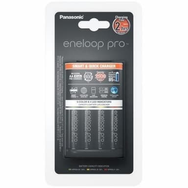 Panasonic eneloop Basic batteriladdare 1-4 AA/AAA, 4 x R6/AA 2500 mAh