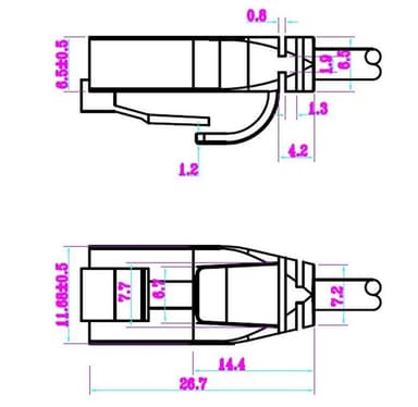 CAT 6 smal patchkabel, U/UTP, vit