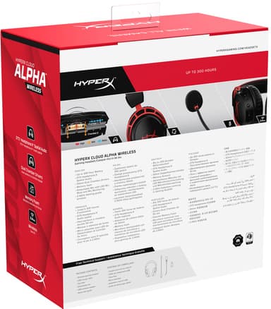 HyperX Cloud Alpha trådlöst gaming headset (röd/svart)