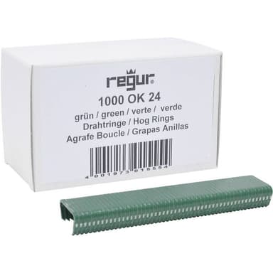 Häftklammer 1000 st Regur OK24GRUEN N/A Mått (L x B x