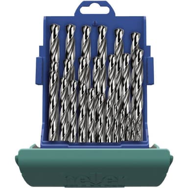 Heller 21961 7 HSS Metall-spiralborrset 19 delar Slipat