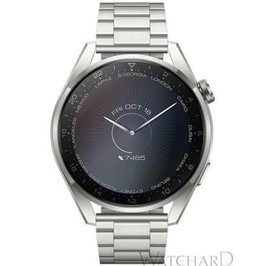Huawei Watch 3 Pro 1,43", GPS (satellit), AMOLED-skärm, Pekskärm, Puls