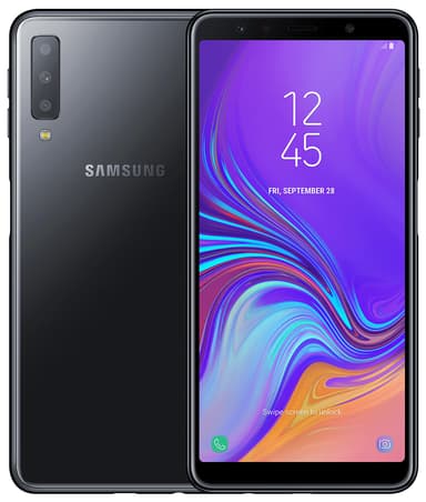 Samsung Galaxy A7 2018 smartphone (svart)