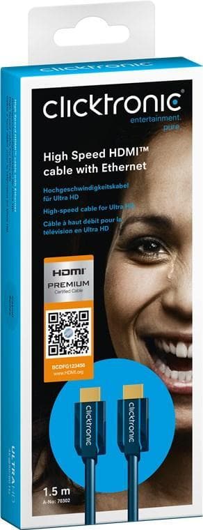 Premium Höghastighets HDMI™-kabel med Ethernet