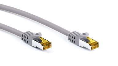 Goobay RJ45 patchkabel S/FTP (PiMF), 500 MHz, med CAT 7 råkabel, grå,